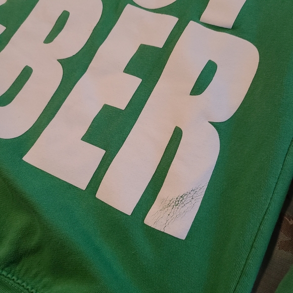 Justice Justin Bieber Green Ghost Beiber Sweatshirt Size Large - Picture 8 of 9